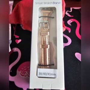 Rose Gold Leather Slim Band Replacement for Apple Products -38/40/41mm- NIB